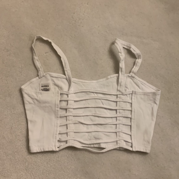 Garage white crop top - Picture 2 of 2